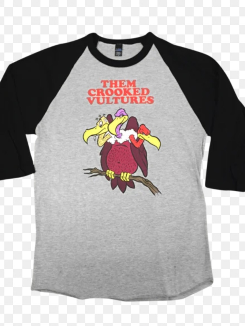 Them Crooked Vultures 3/4 Raglan shirt